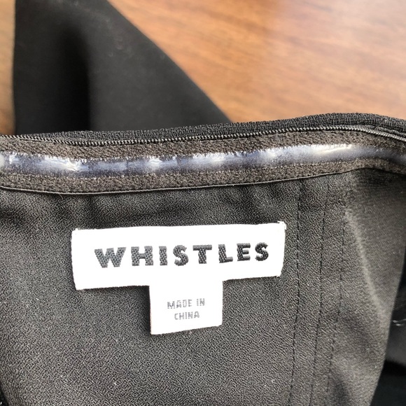 Whistles Strapless Black Crossover Structured Top - Picture 4 of 5